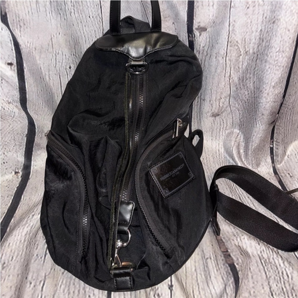 Rebecca Minkoff Black Nylon/Leather Mini Backpack And Belt Bag Lot of 2! - Picture 2 of 10